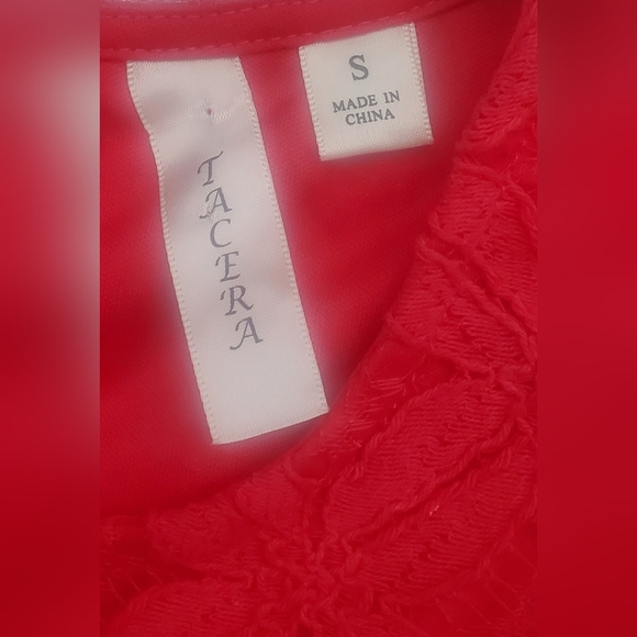 NWT Tacera Lace Sleeveless Sheath Cocktail Summer Dress Raspberry Red Size Small - Picture 3 of 12